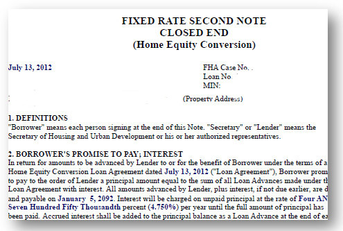 reverse mortgage has 2 notes and 2 deeds of trust